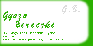 gyozo bereczki business card